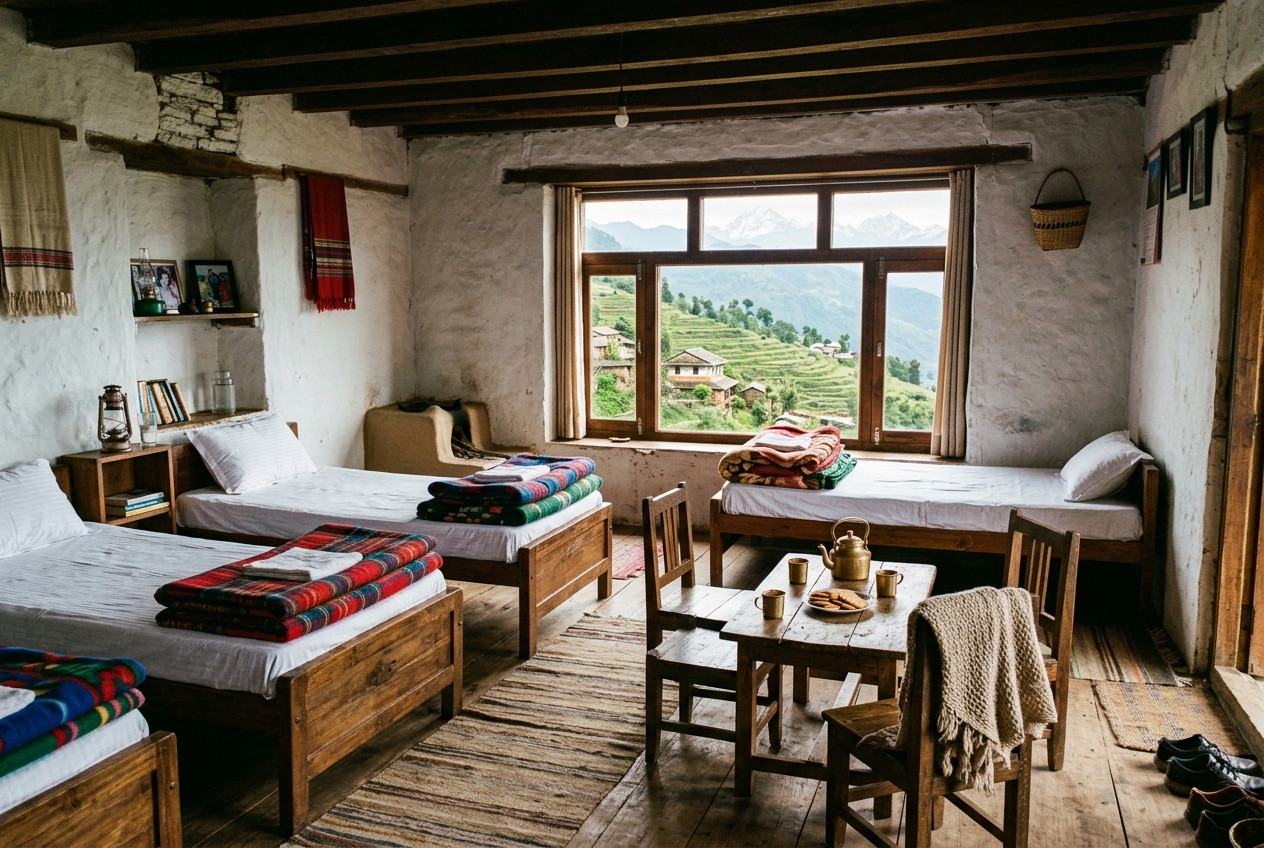 Spacious family room at Jallabire Guest House